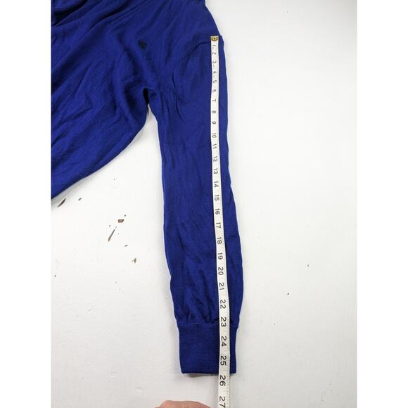 Brooks Brothers 346 Men's 100% Extra Fine Merino Wool Blue Sweater Medium - Picture 6 of 8